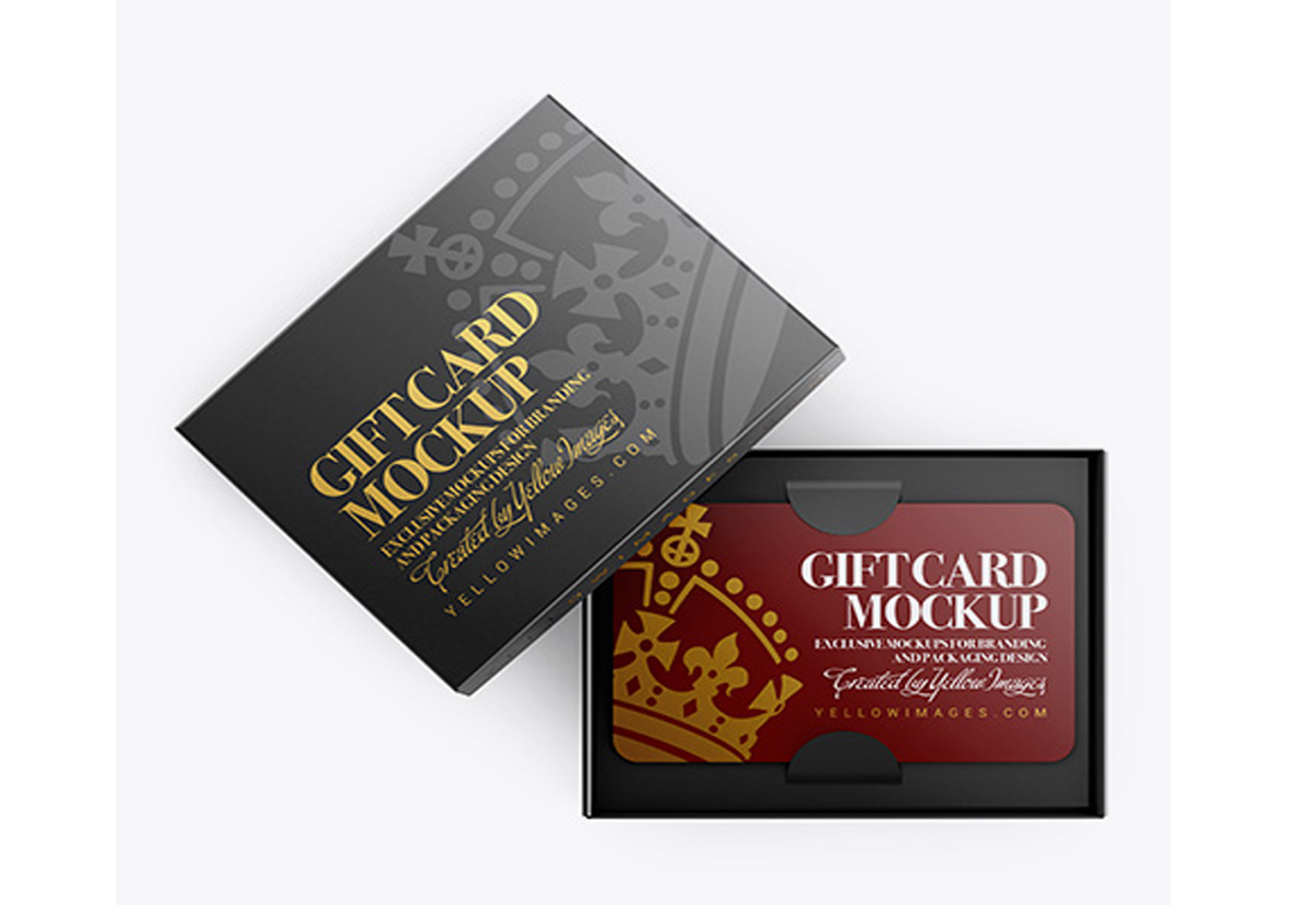 Download Custom Made Gift Card Holders Gift Card Boxes Yellowimages Mockups