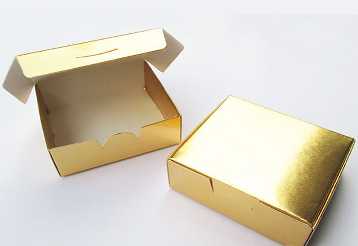 A6 WHITE CARD BOX PACKAGING CUSTOM PRINTED FOIL LOGO RETAIL BOXES GOLD ROSE 