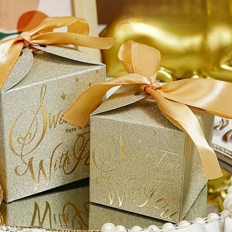 Gold gift packaging boxes